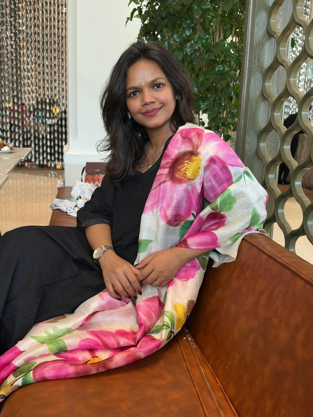 HAND PAINTED PURE SILK DUPATTA