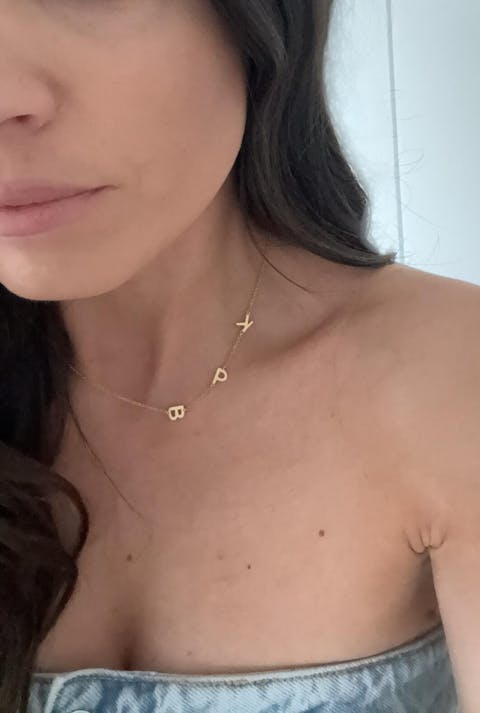 Sideways Initial Necklace