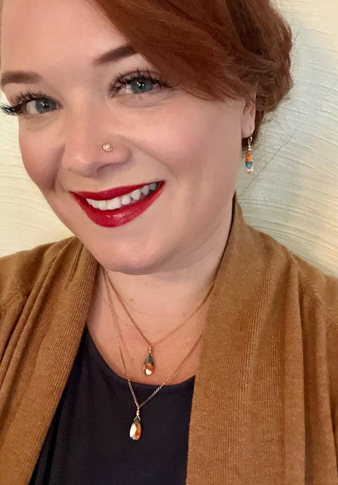 Copper Turquoise Earrings