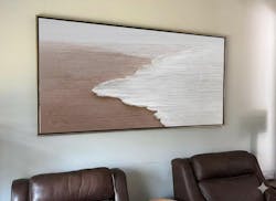 Minimalist Beach Scene - Abstract Landscape Painting On Canvas DLZ178