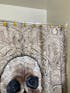 Skull Shower Curtain, Gothic Bathroom Decor, Macabre Art - Cream