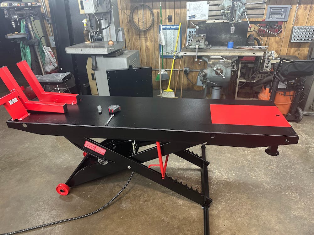 Black Widow ProLift Extra-Wide Pneumatic Motorcycle Lift Table - 1,500 lb. Capacity