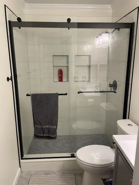 Vantelle-X Series 56-60" x 74" Frameless Double Sliding Glass Shower Doors - More Open, Leak-Free