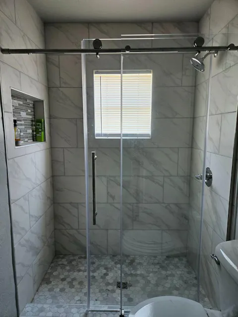 Orris-S Series 60" x 74" Gold Frameless Sliding Shower Door – Adjustable, Durable 304 Stainless, Easy-Clean
