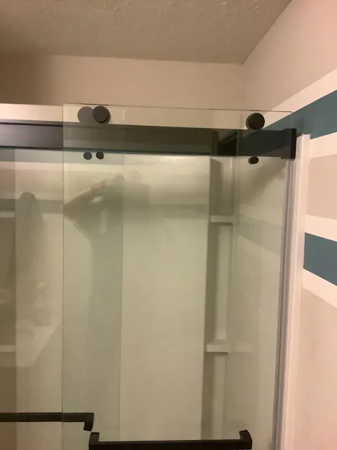 Trivon Series 48" x 76" Frameless Bypass Shower Door – 5/16" Tempered Glass, Matte Black
