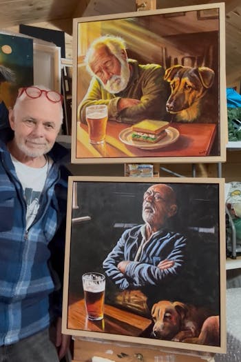 Deep Edge Oak Floating Frame & Box Board Canvas (40mm)