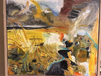 Thin Edge Oak Floating Frame & Stretch Canvas