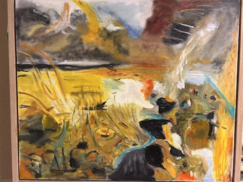 Thin Edge Oak Floating Frame & Stretch Canvas