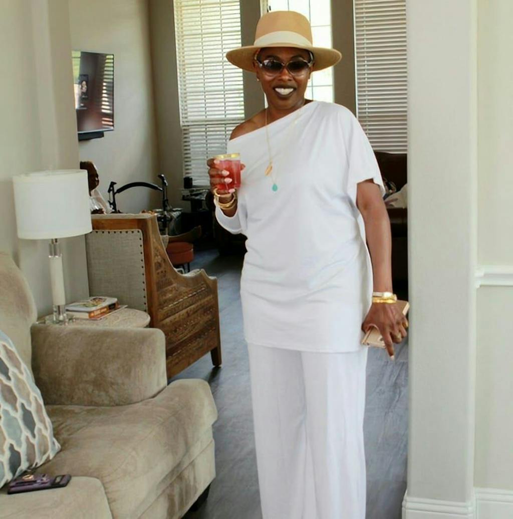 Oblique Neck Solid Top & Pants Set