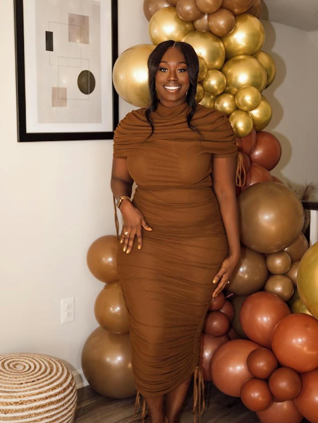 Gorgeous Drawstring Ruched Bodycon Dress