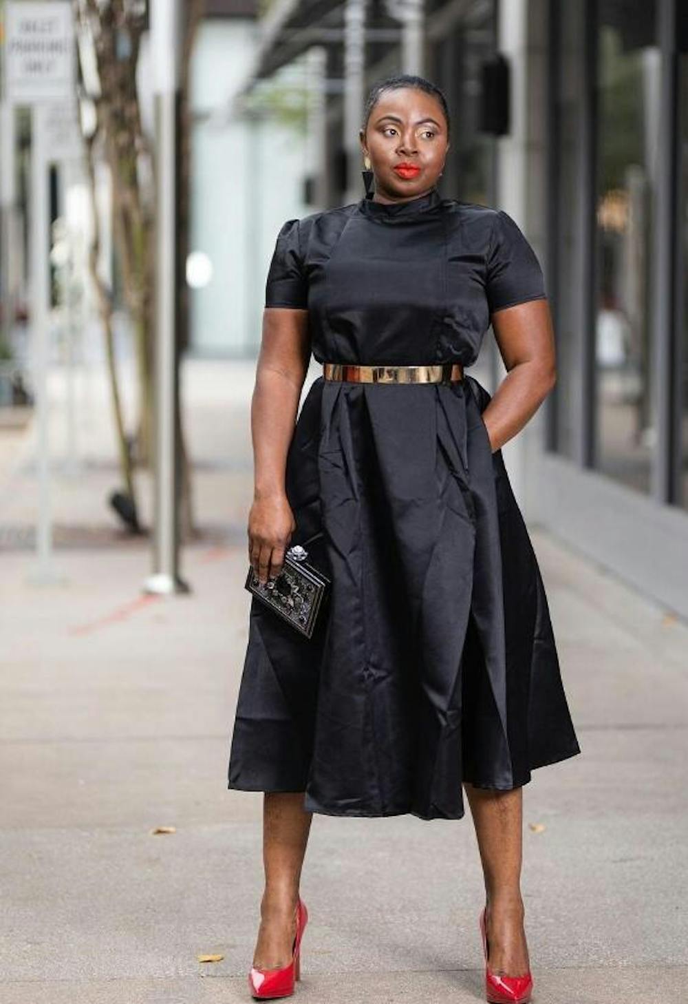 Elegant Short Sleeve A-line Dress