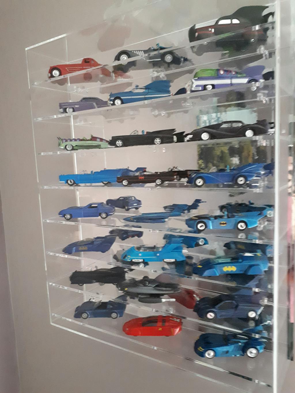 Acrylic Model Wall Display Case for 143 Model Cars with 8 Shelves