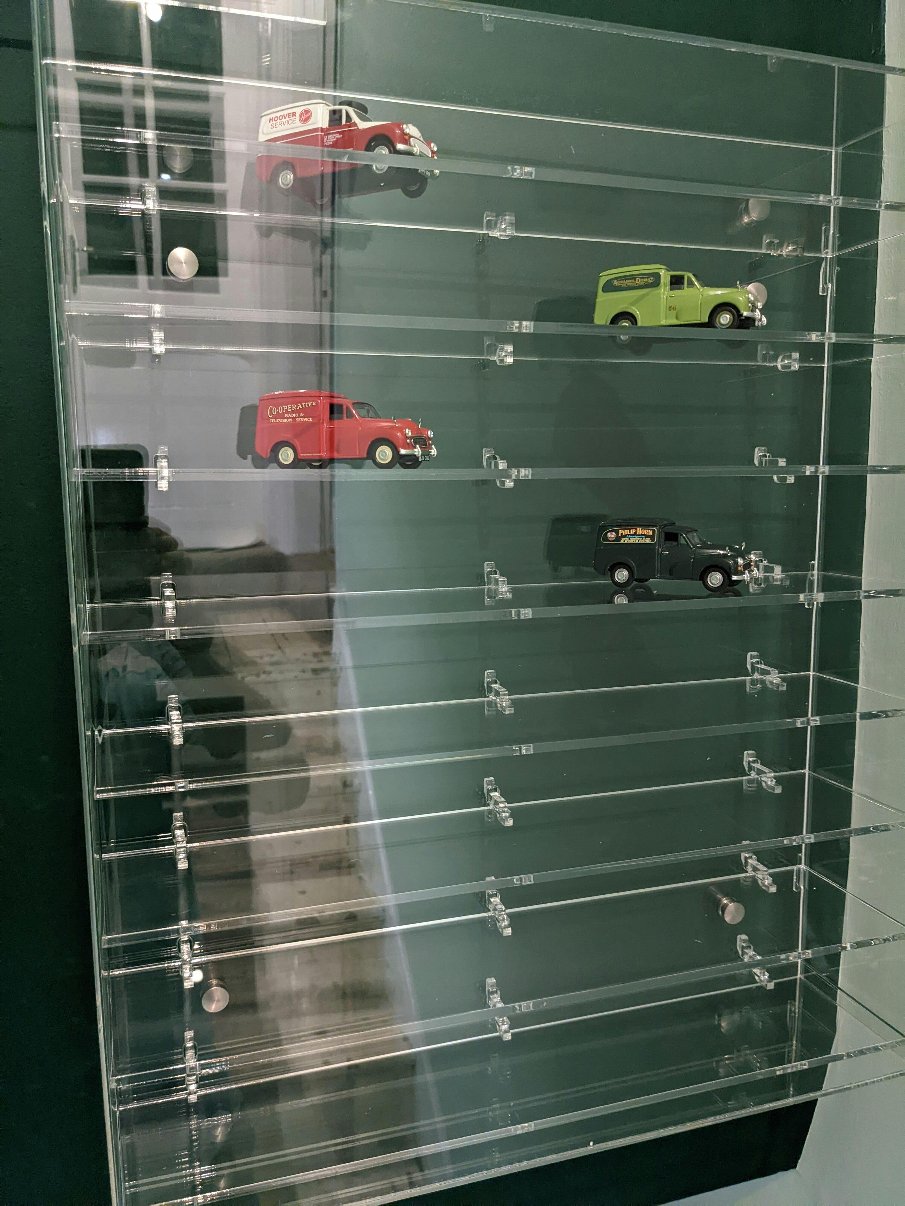 Acrylic Model Wall Display Case for 143 Model Cars with 8 Shelves