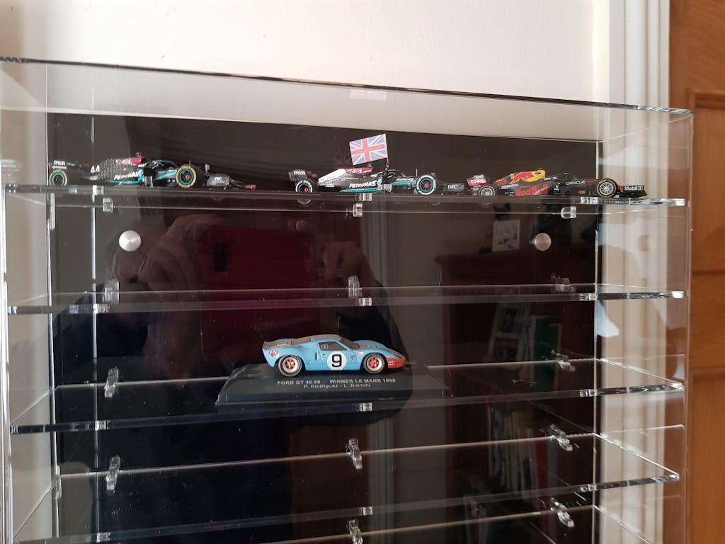 Acrylic Model Wall Display Case for 143 Model Cars with 8 Shelves