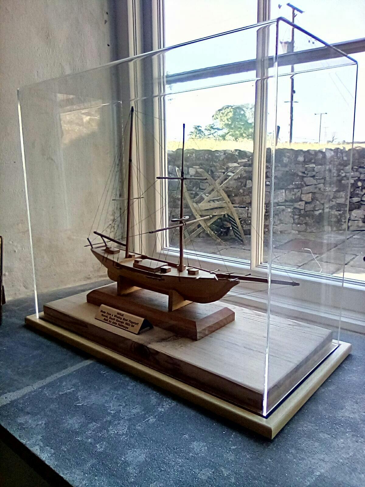 Model Ship Acrylic Display Case, Made to your Sizes Choice of Base
