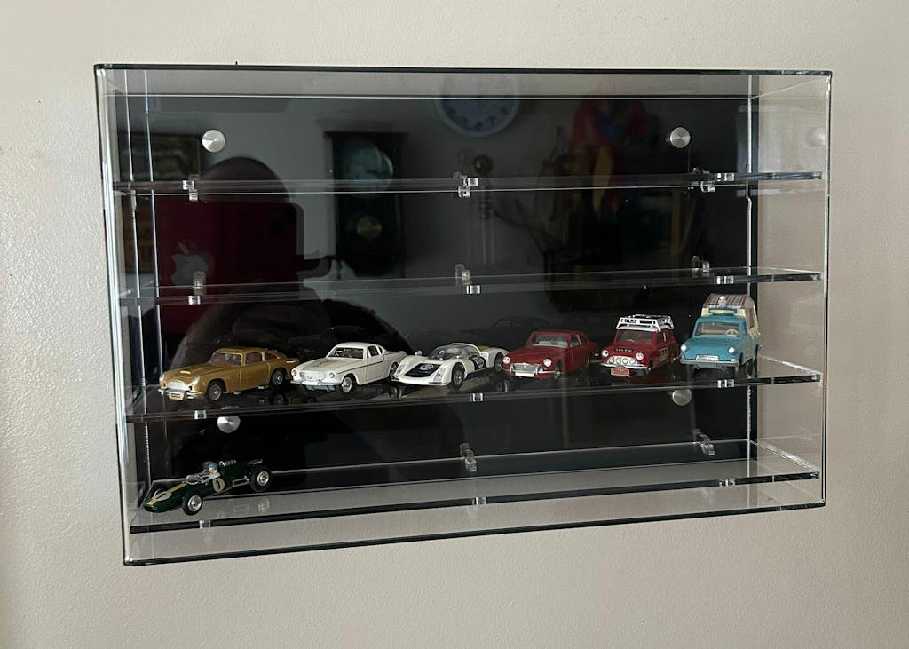 Acrylic Model Wall Display Case for 143 Scale Model Cars 4 Shelves