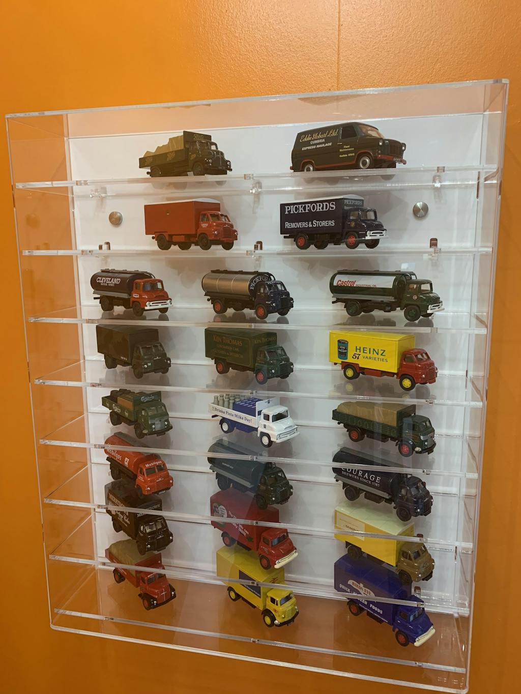 Acrylic Model Wall Display Case for 143 Model Cars with 8 Shelves