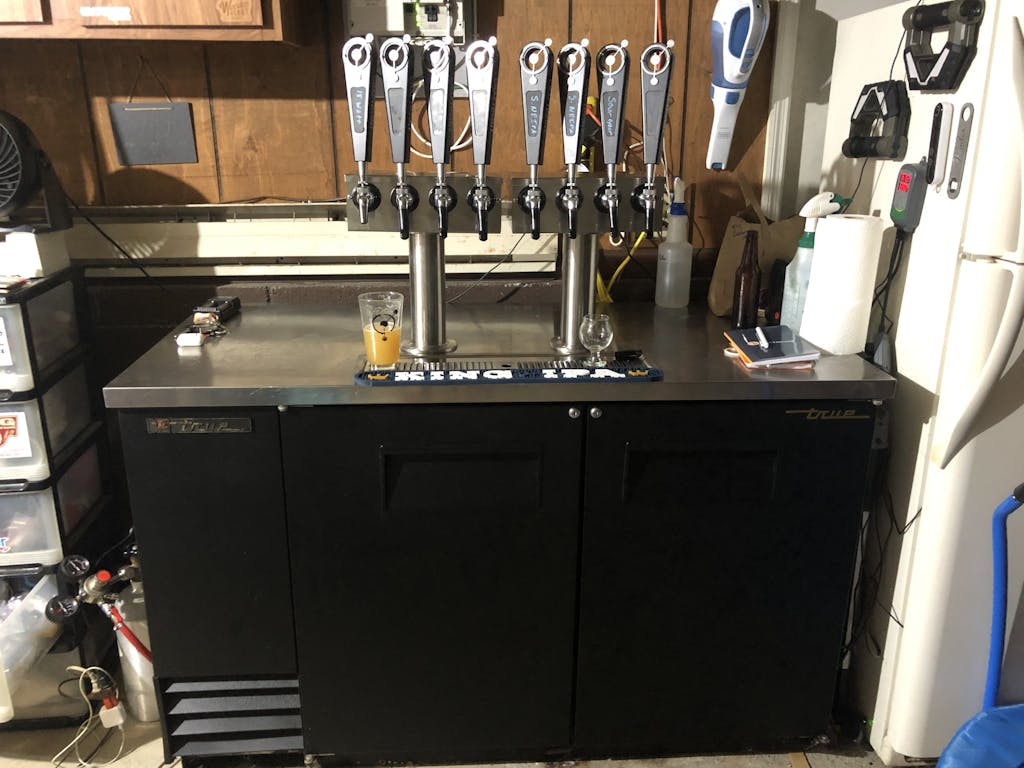 Draft Beer T- Tower | 3" Single Pedestal |12" Box | 4 Hole Face Plate | S/S # 4