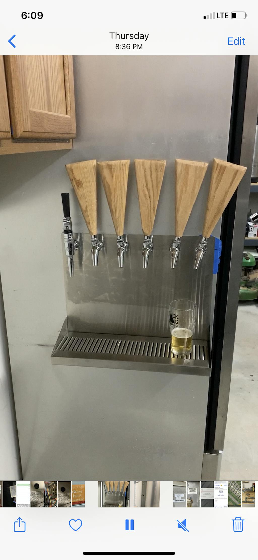 Wall Mount Drip Tray with Drain | 6-3/8" X 18" X 14" X 1" | S/S # 4 | 6 Faucet Holes