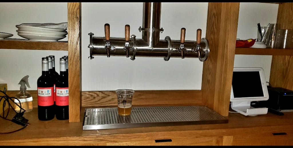 10" X 28" Surface Mount Drip Tray with Drain | S/S#4