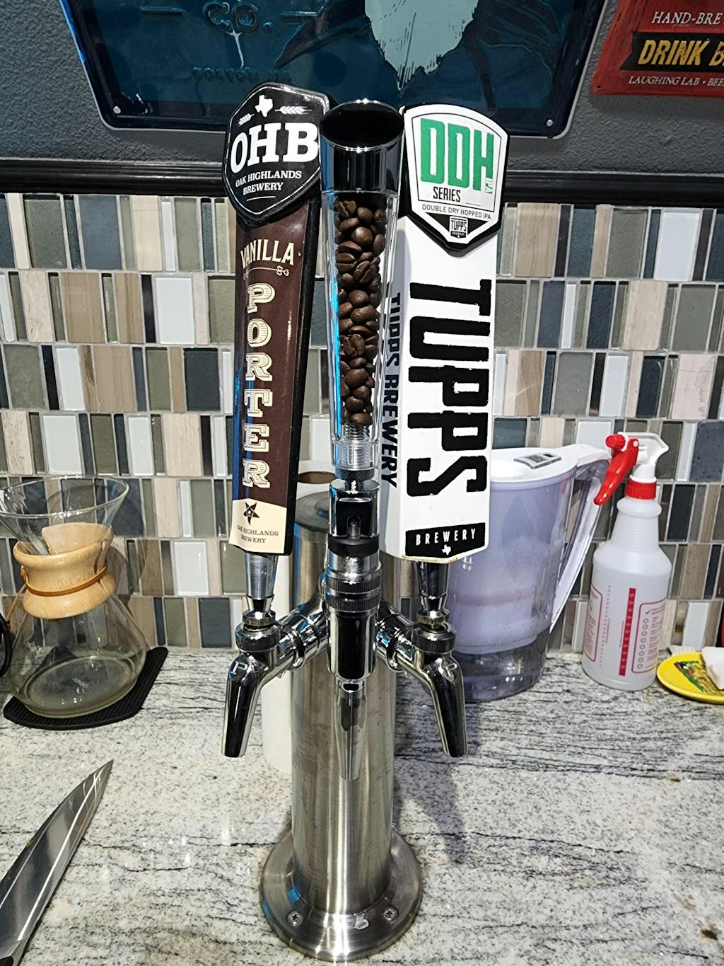 Draft Arm 3" X 12" | 3 Faucet Draft Beer Tower Column Tower S/S # 4