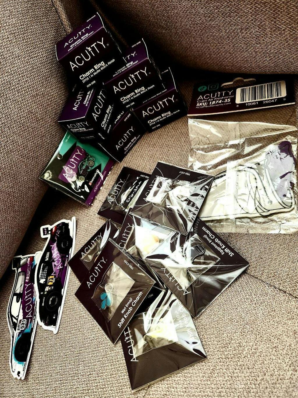 Shift Knob Charm Rings and Charm Chains ACUITY Instruments