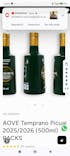 AOVE Temprano Picual 2024/2025 - 1 botella (500ml)