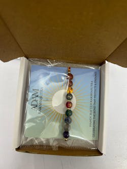 Spiritual Om 7 Chakra & Pyrite Natural Stone Rakhi