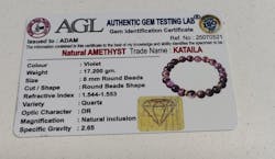 Stress Relief Amethyst Natural Stone Bracelet