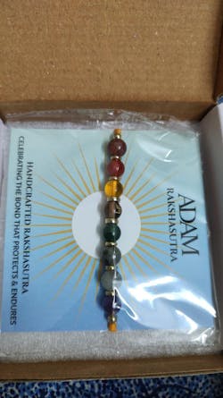 Spiritual 7 Chakra Natural Stone Rakhi