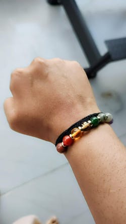 Spiritual 7 Chakra Natural Stone Rakhi
