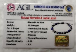 The Alpha Bracelet - Hematite & Lapis Lazuli Natural Stone