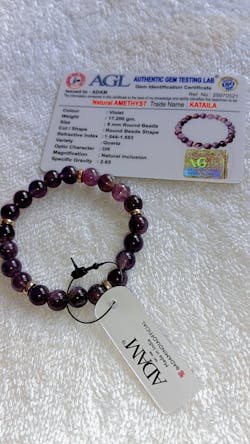 Stress Relief Amethyst Natural Stone Bracelet