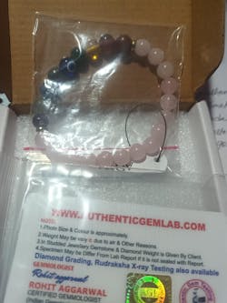 9 Chakra Rose Quartz Natural Stone Bracelet