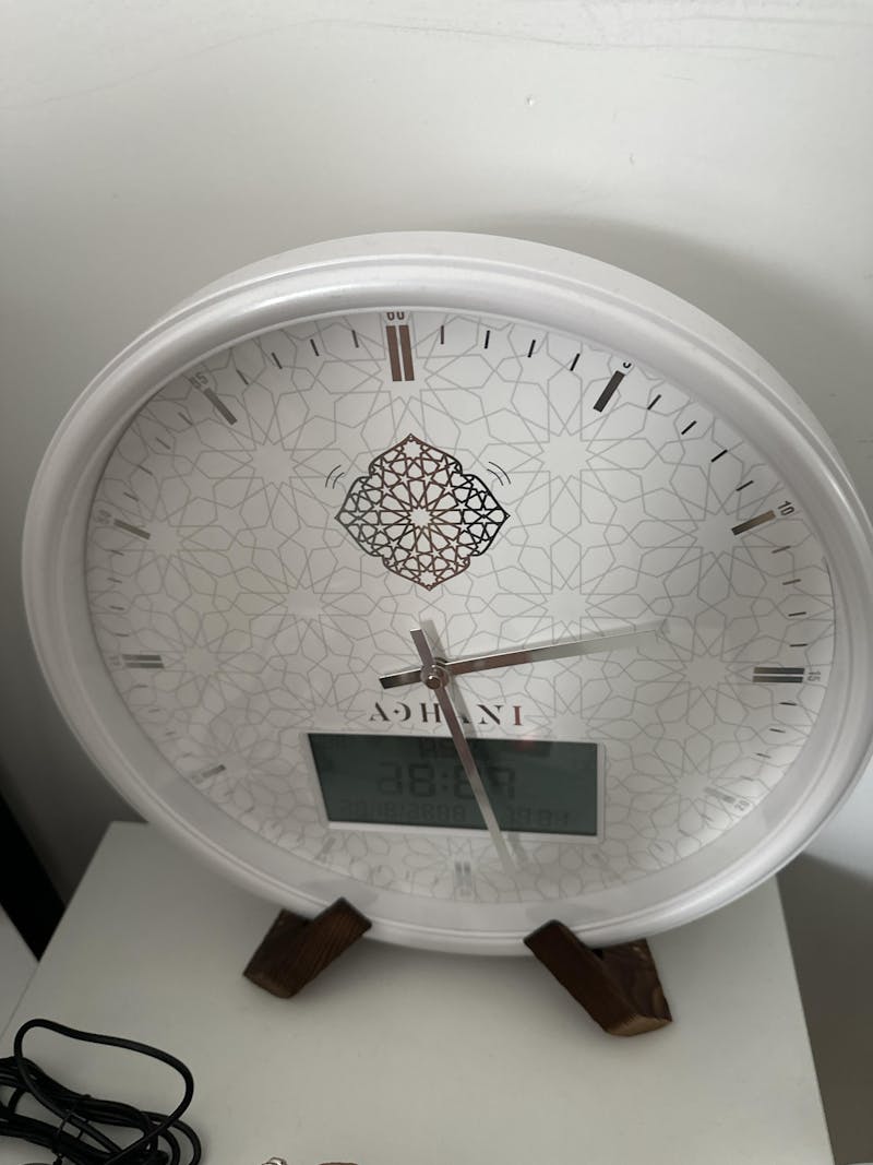 Support horloge en bois Adhani