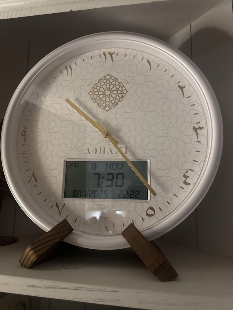 Support horloge en bois Adhani