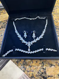 Rebecca - Cubic Zirconia Bridal 3-Piece Jewelry Set - Silver, Gold & Rose Gold