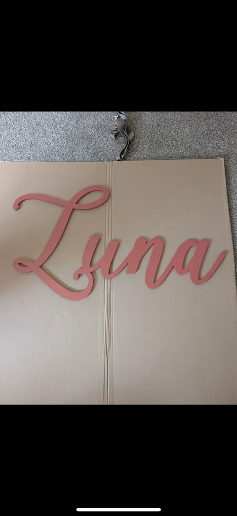 Custom Wooden Name Sign - All Script Fonts  (Instant Font Preview)