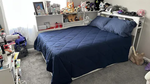 ADORNEVE Corner Bed Frame with 3 Drawers and 2 Open Cubbies Metal  Daybed with LED Light Headboard and Charging Station