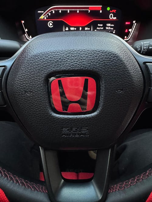 AFD Overlays Steering Wheel Emblem Pre-cut Overlay compatible with 2023+ Honda Civic Type-R FL5