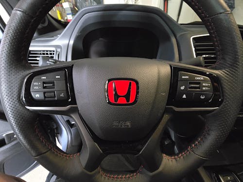 AFD Overlays Steering Wheel Emblem Pre-cut Overlay compatible with 2023+ Honda Civic Type-R FL5