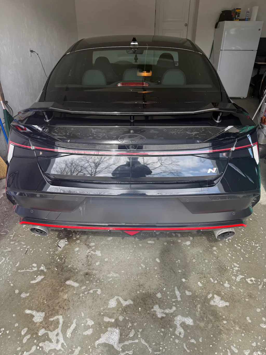 Smoked Tail Light Turn-Reverse Pre-Cut Overlay for 2021+ Elantra N