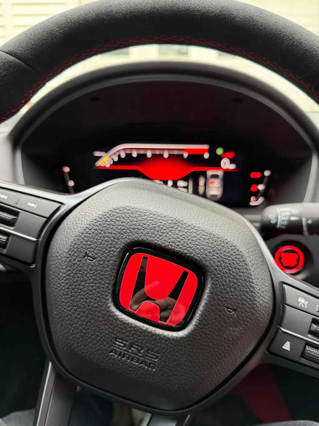 AFD Overlays Steering Wheel Emblem Pre-cut Overlay compatible with 2023+ Honda Civic Type-R FL5