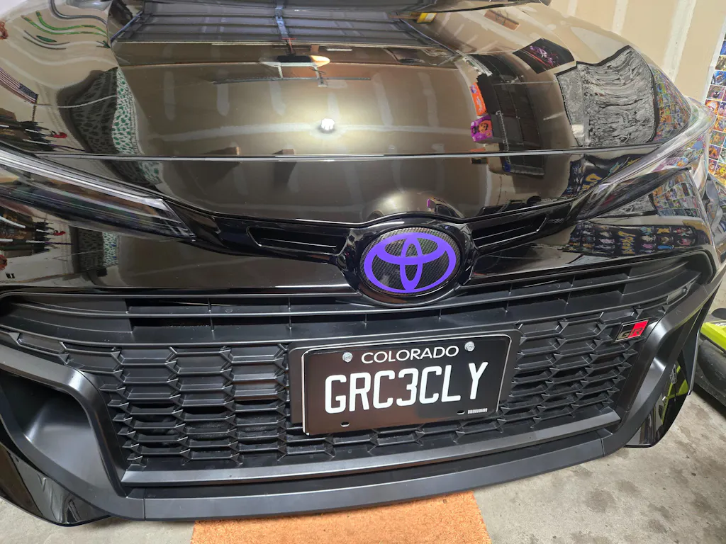 AFD Overlays Front and Rear Emblem Pre-cut Overlay compatible with 2023+ Toyota Corolla GR and Hatchback