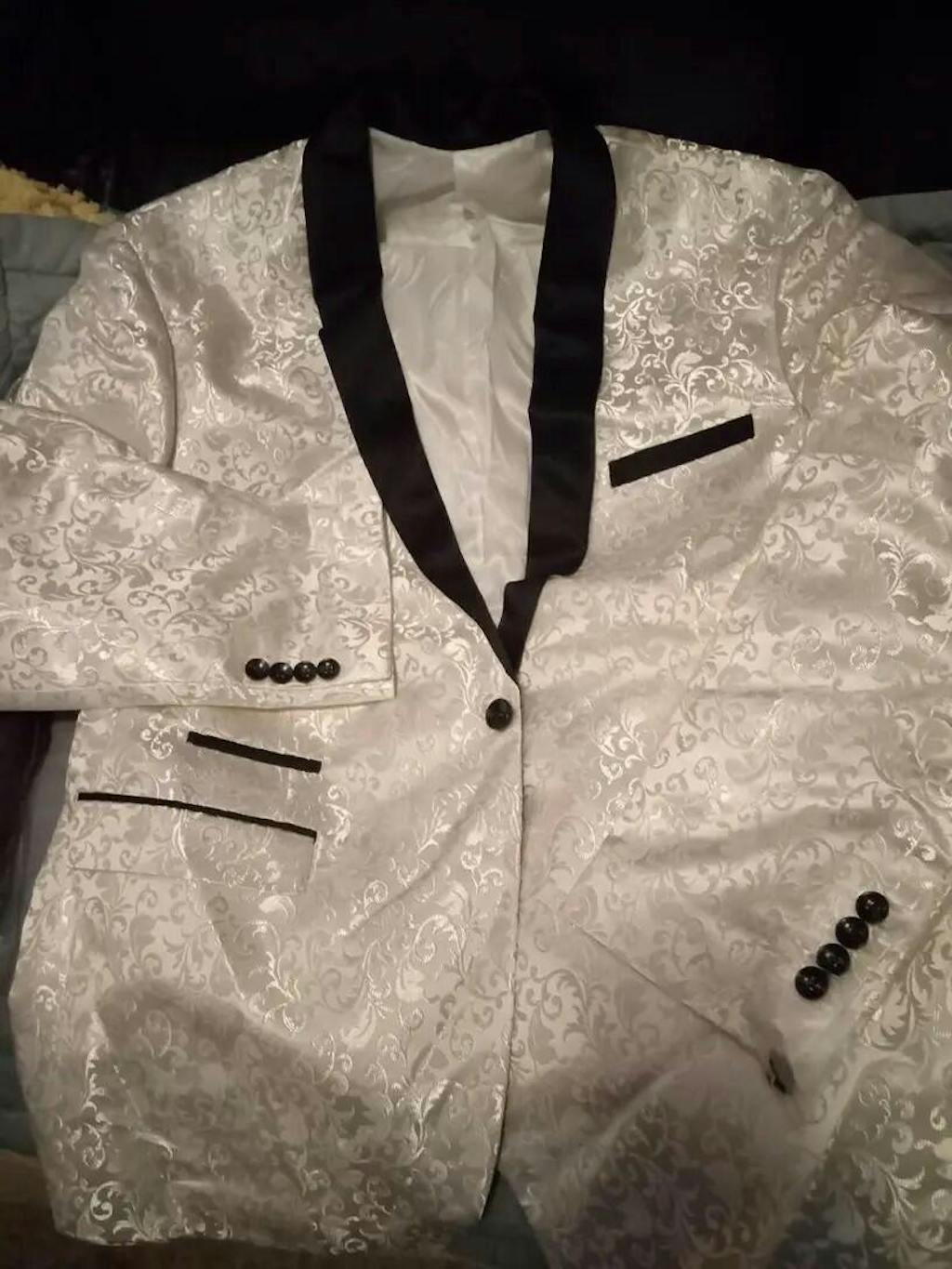 Aesido Men Shawl Lapel Single Button Blazer