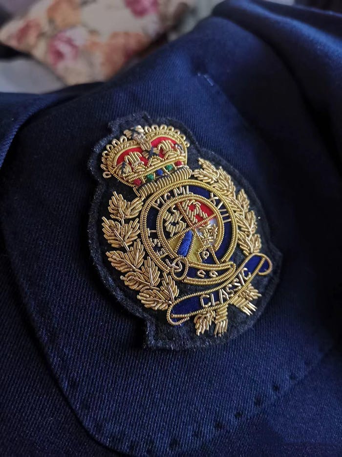 Aesido Navy Double Button Notch Lapel Men's Blazer