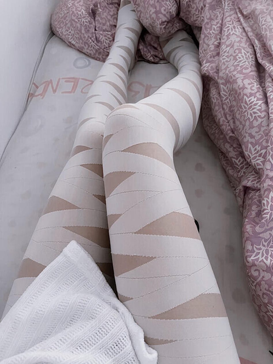Lace Cross Bandaged Aesthetic Tights • Aesthetic Clothes