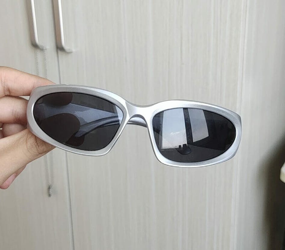 Y2K Aesthetic Sunglasses Silver Demon • Aesthetic Shop