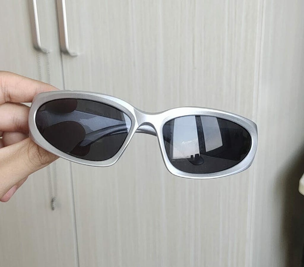 Y2k Aesthetic Sunglasses Silver Demon • Aesthetic Shop 7231