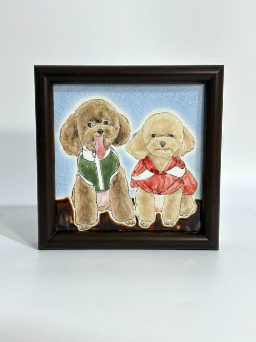 Aevumpet Custom Ceramic Pet Portrait – Personalized Handcrafted Pet Photo Painting Memorial Gift